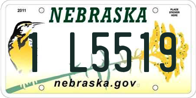 NE license plate 1L5519