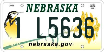 NE license plate 1L5636
