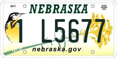 NE license plate 1L5677