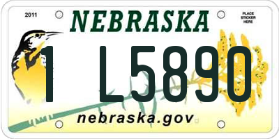 NE license plate 1L5890