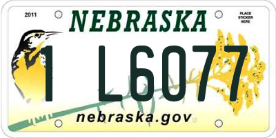 NE license plate 1L6077