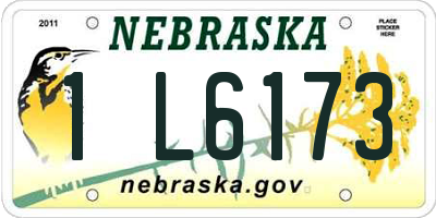 NE license plate 1L6173