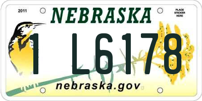 NE license plate 1L6178