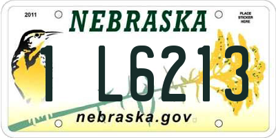 NE license plate 1L6213