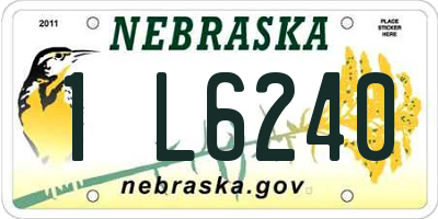 NE license plate 1L6240