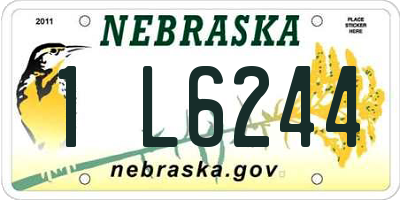 NE license plate 1L6244