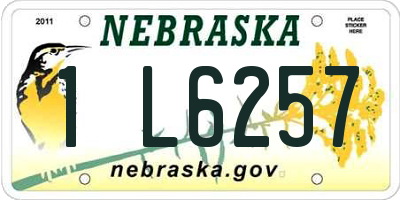 NE license plate 1L6257