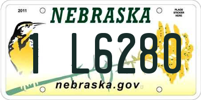 NE license plate 1L6280