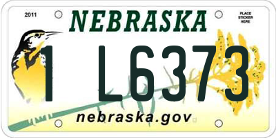 NE license plate 1L6373