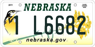 NE license plate 1L6682