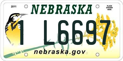NE license plate 1L6697