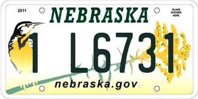 NE license plate 1L6731