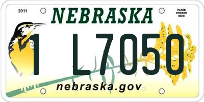 NE license plate 1L7050