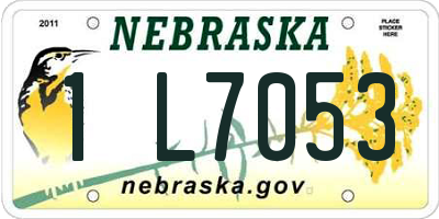 NE license plate 1L7053