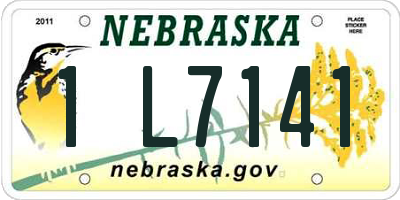 NE license plate 1L7141