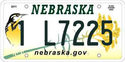 NE license plate 1L7225