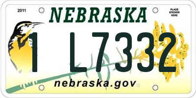 NE license plate 1L7332