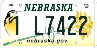 NE license plate 1L7422