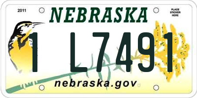 NE license plate 1L7491