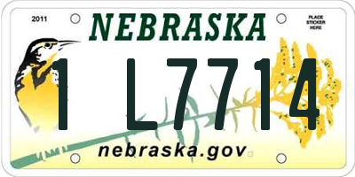 NE license plate 1L7714