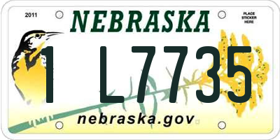 NE license plate 1L7735