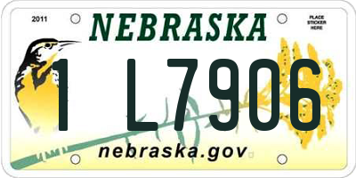 NE license plate 1L7906