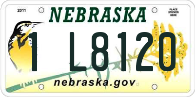 NE license plate 1L8120