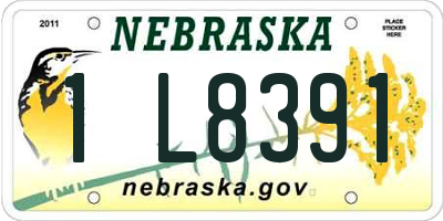 NE license plate 1L8391