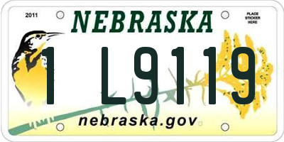 NE license plate 1L9119