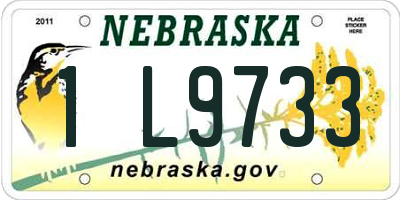 NE license plate 1L9733