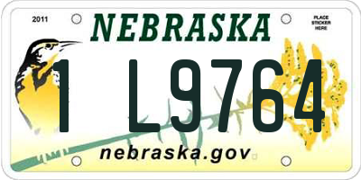 NE license plate 1L9764