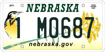 NE license plate 1M0687