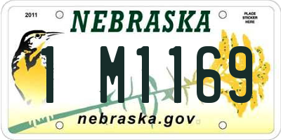 NE license plate 1M1169