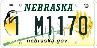 NE license plate 1M1170