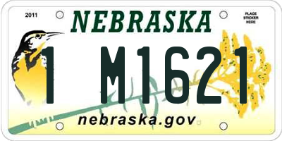 NE license plate 1M1621