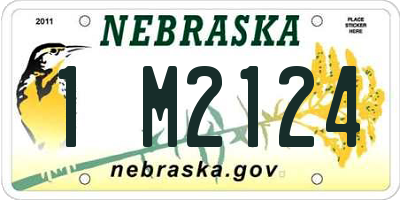 NE license plate 1M2124