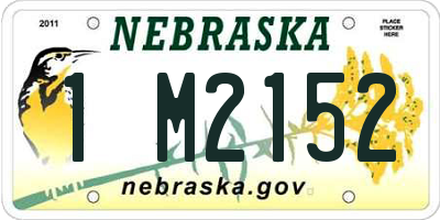 NE license plate 1M2152