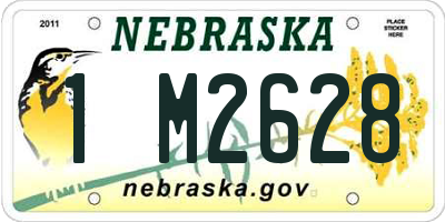 NE license plate 1M2628