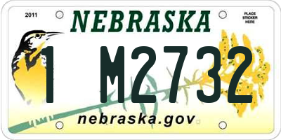 NE license plate 1M2732