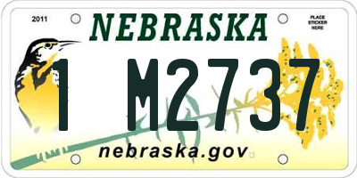 NE license plate 1M2737