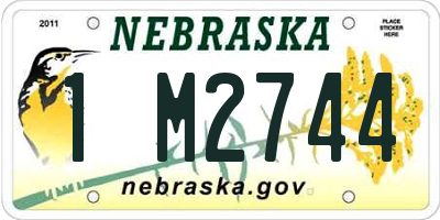 NE license plate 1M2744