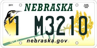 NE license plate 1M3210