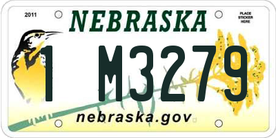 NE license plate 1M3279
