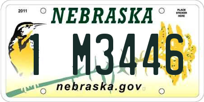 NE license plate 1M3446