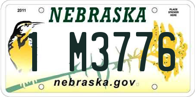 NE license plate 1M3776