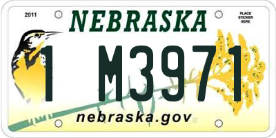 NE license plate 1M3971