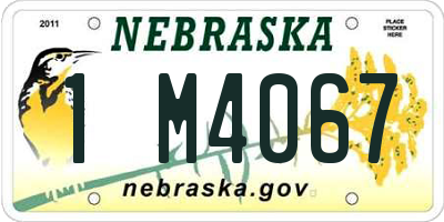 NE license plate 1M4067