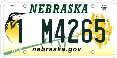 NE license plate 1M4265