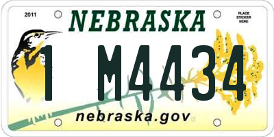 NE license plate 1M4434
