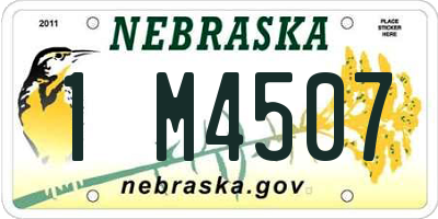 NE license plate 1M4507
